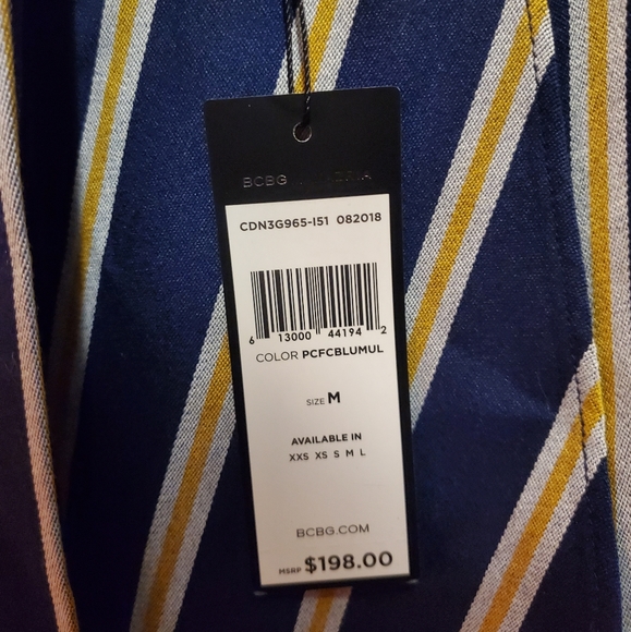 BCBGMAXAZARIA Asymmetrical Striped Skirt - Picture 10 of 14